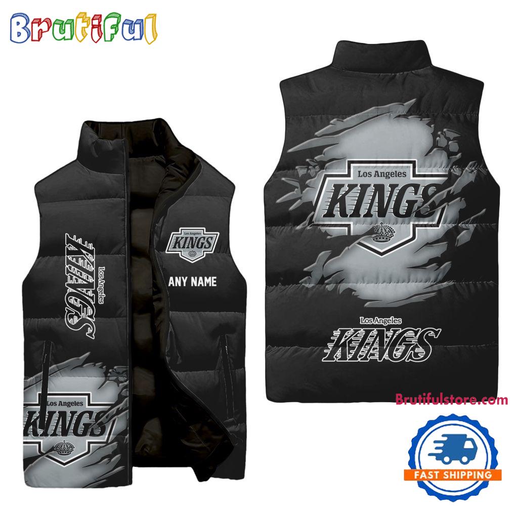 Sportswearmerch Los Angeles Kings NHL Personalized Sleeveless Puffer Jacket For Fan