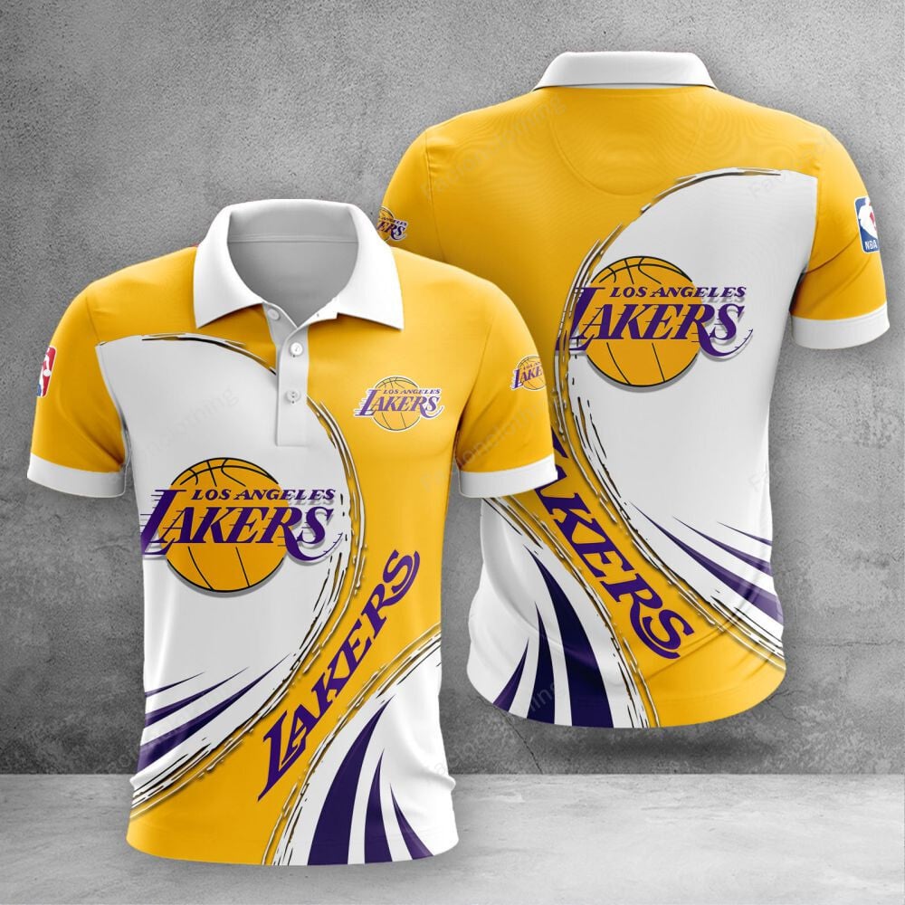 Sportswearmerch Los Angeles Lakers NBA Personalized Polo Shirt For Fan