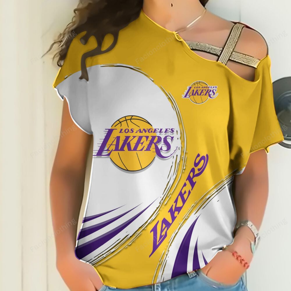 Sportswearmerch Los Angeles Lakers NBA Personalized Strapless Short Sleeve For Fan