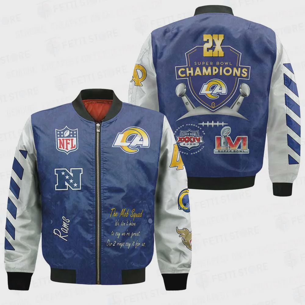 Sportswearmerch Los Angeles Rams NFL Bomber Jacket For Fan
