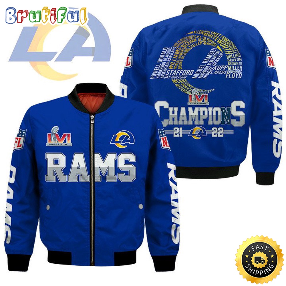 Sportswearmerch Los Angeles Rams NFL Bomber Jacket For Fan