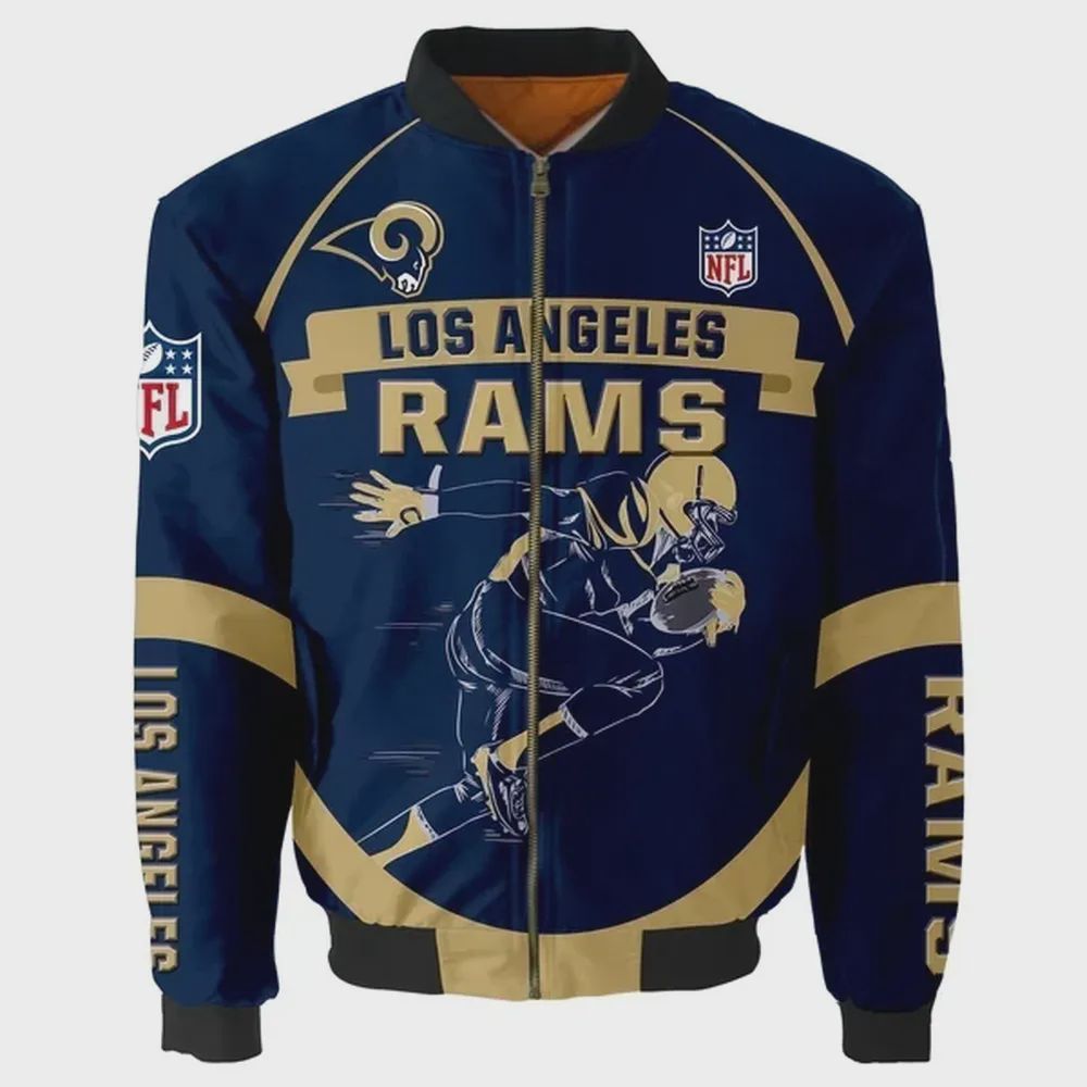 Sportswearmerch Los Angeles Rams NFL Bomber Jacket For Fan