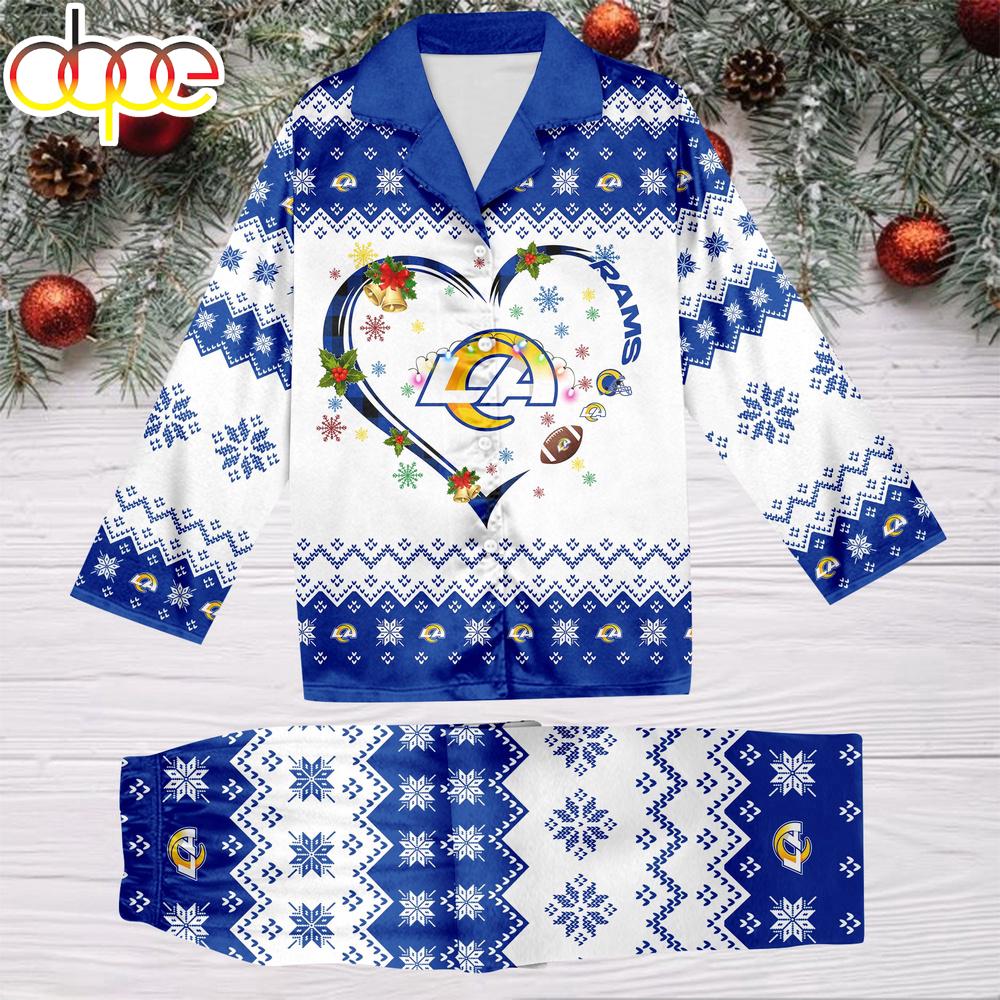 Sportswearmerch Los Angeles Rams NFL Christmas Personalized Pajamas For Fan