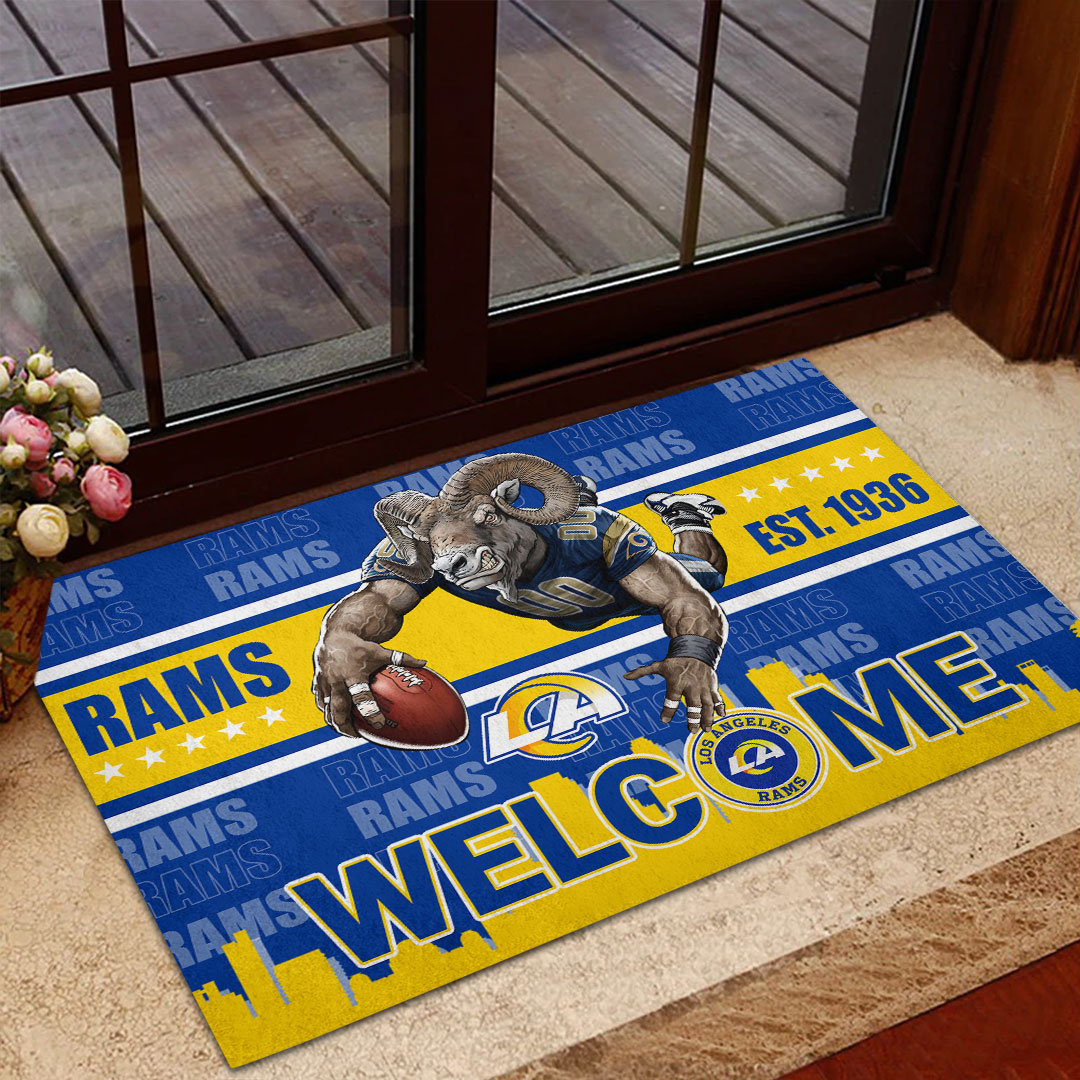 Sportswearmerch Los Angeles Rams NFL Custom Doormat For Fan