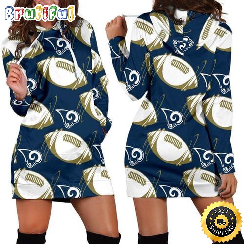 Sportswearmerch Los Angeles Rams NFL Hoodie Dress For Fan