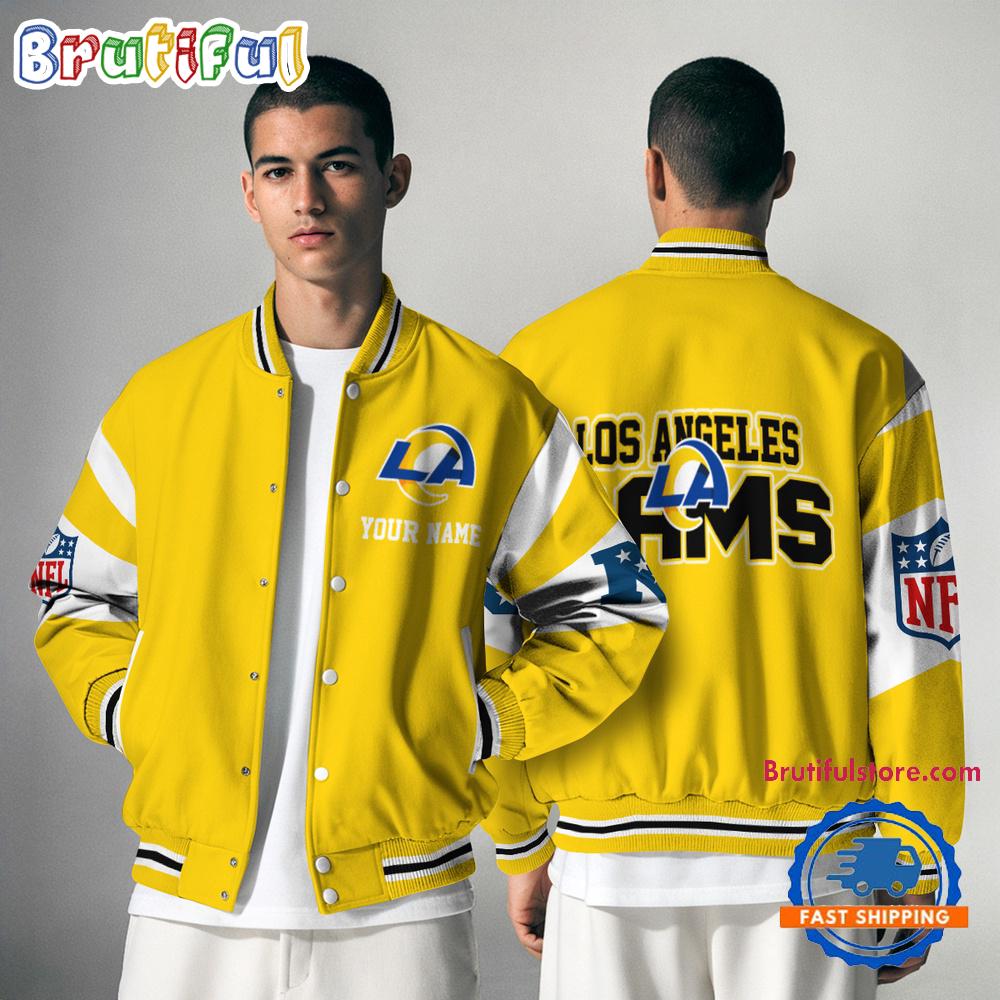 Sportswearmerch Los Angeles Rams NFL Personalized Baseball Jacket For Fan