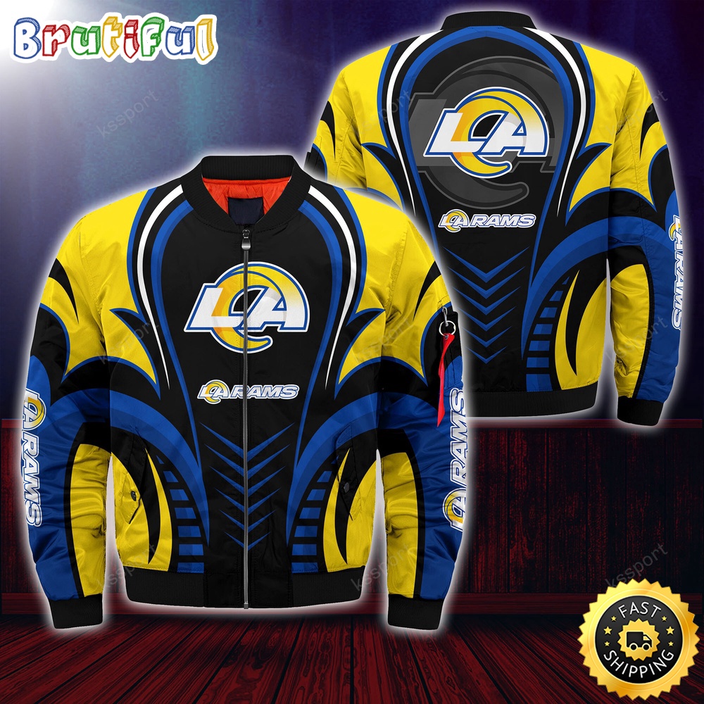 Sportswearmerch Los Angeles Rams NFL Personalized Bomber Jacket For Fan