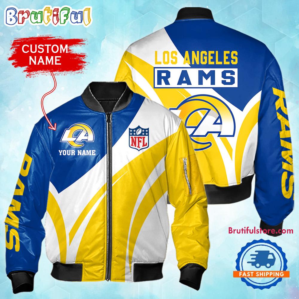Sportswearmerch Los Angeles Rams NFL Personalized Bomber Jacket For Fan
