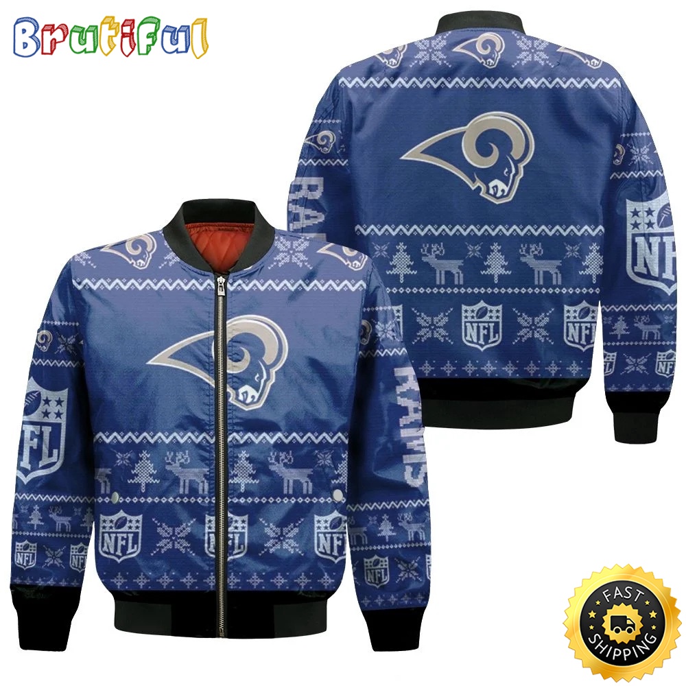 Sportswearmerch Los Angeles Rams NFL Personalized Bomber Jacket For Fan
