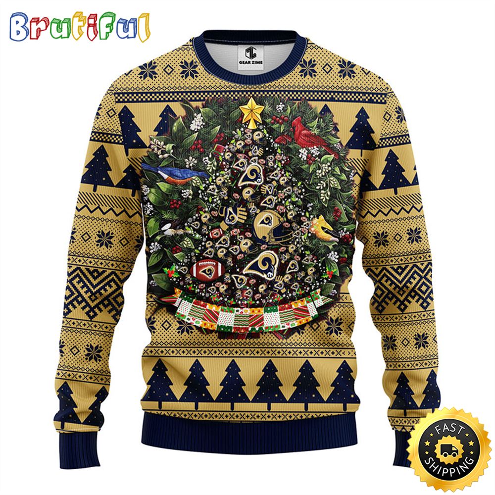 Sportswearmerch Los Angeles Rams NFL Personalized Christmas Sweater For Fan