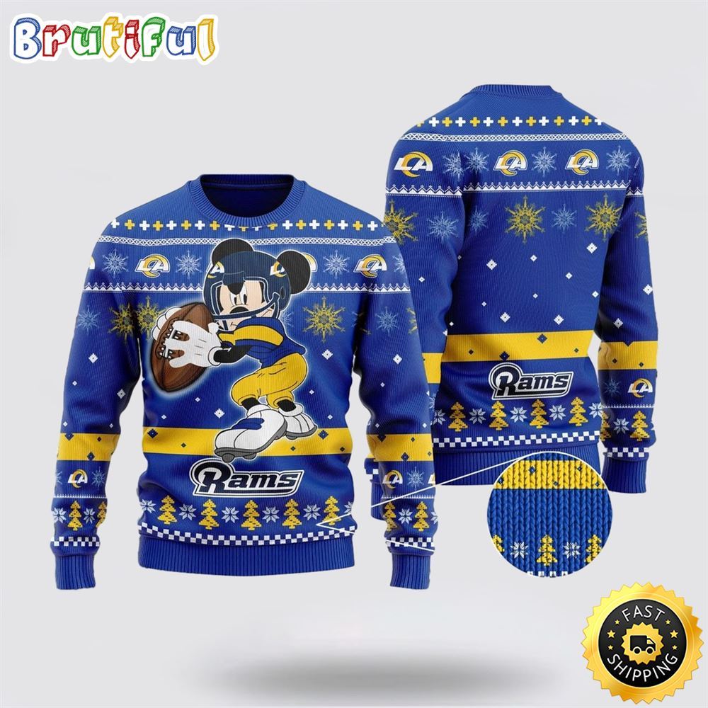 Sportswearmerch Los Angeles Rams NFL Personalized Christmas Sweater For Fan