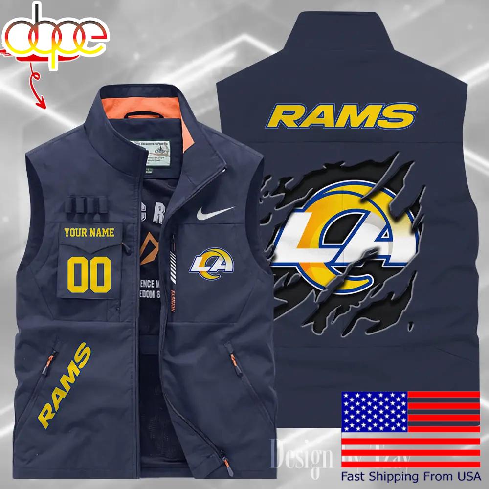 Sportswearmerch Los Angeles Rams NFL Personalized Pocket Vest For Fan