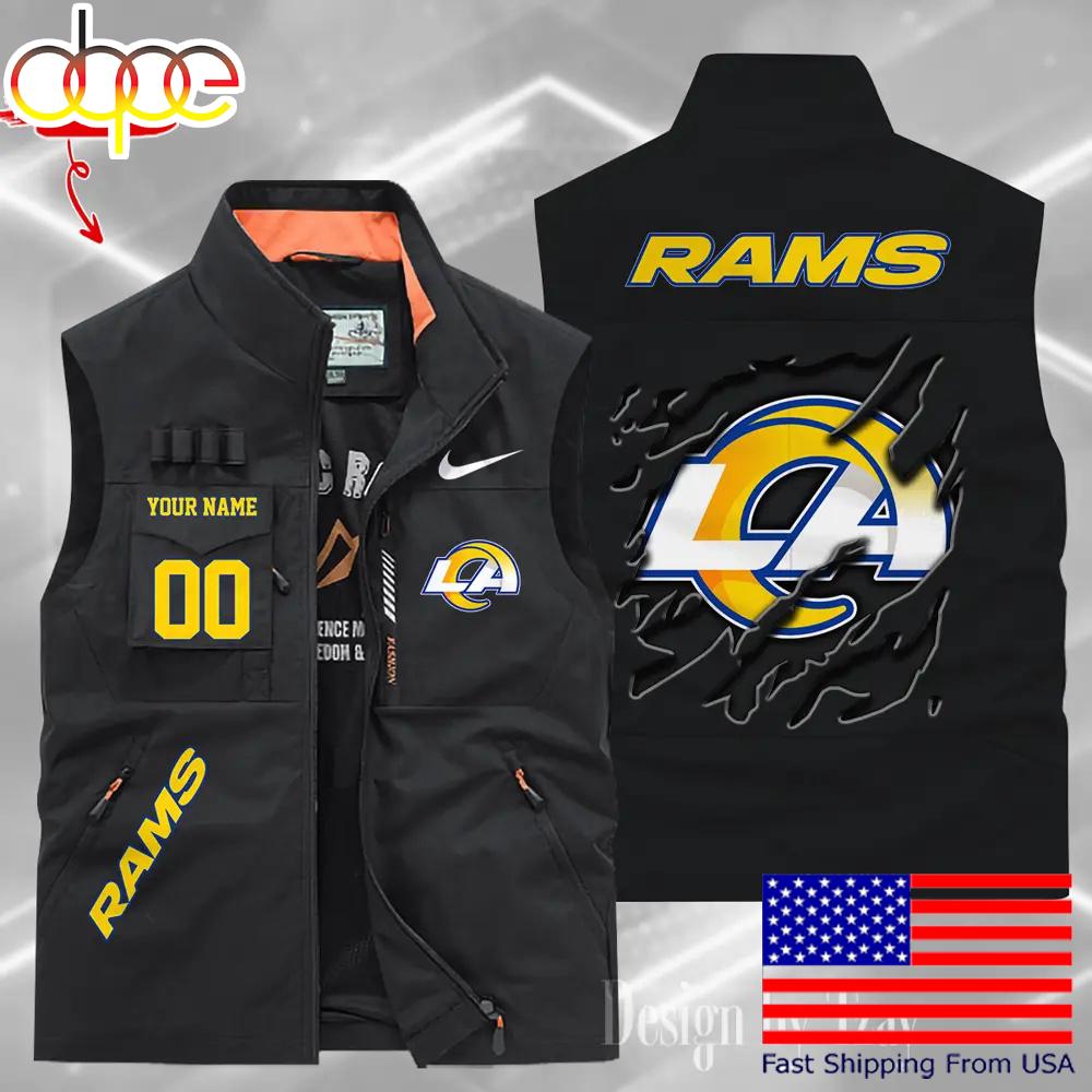 Sportswearmerch Los Angeles Rams NFL Personalized Pocket Vest For Fan