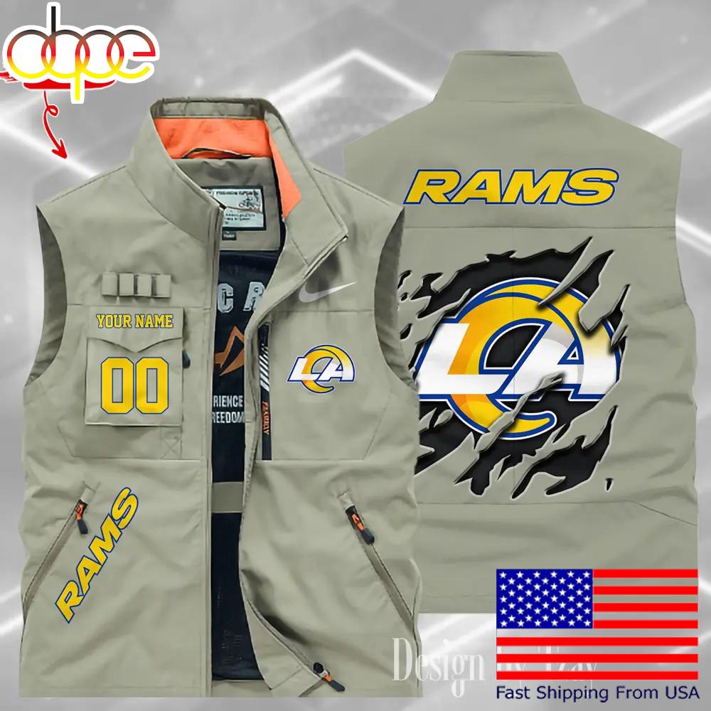 Sportswearmerch Los Angeles Rams NFL Personalized Pocket Vest For Fan