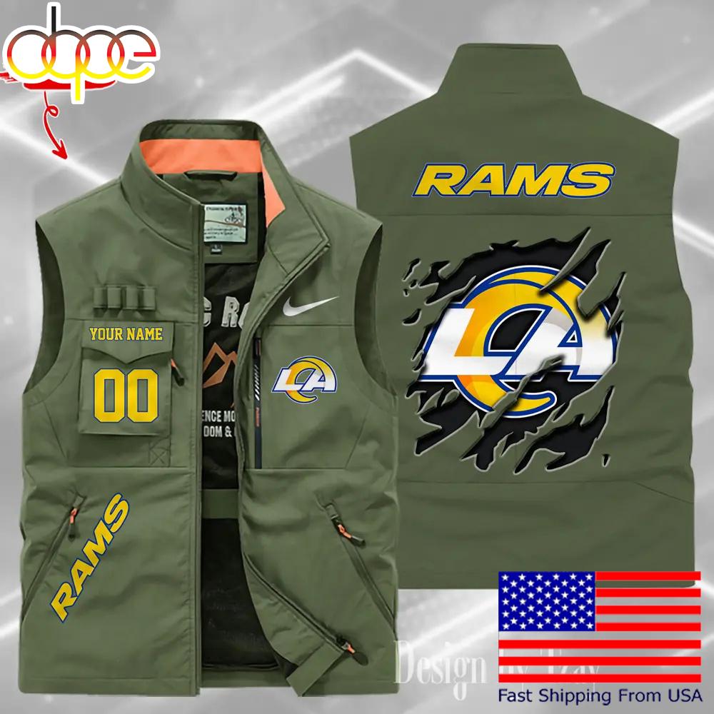 Sportswearmerch Los Angeles Rams NFL Personalized Pocket Vest For Fan