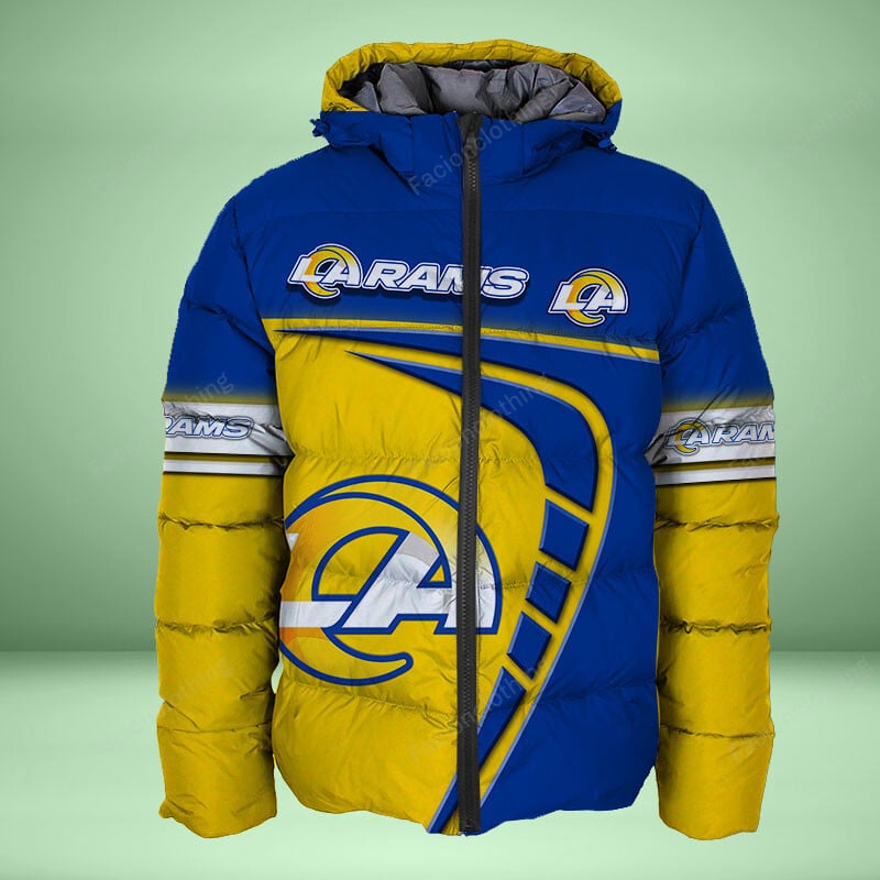 Sportswearmerch Los Angeles Rams NFL Personalized Puffer Jacket For Fan