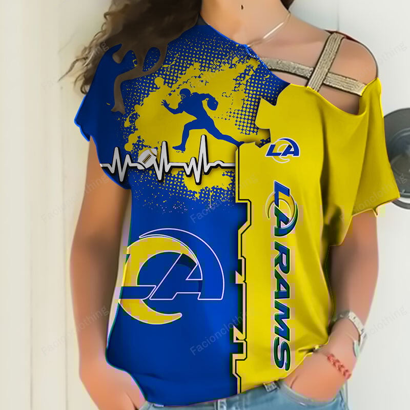 Sportswearmerch Los Angeles Rams NFL Personalized Strapless Sleeve Short For Fan