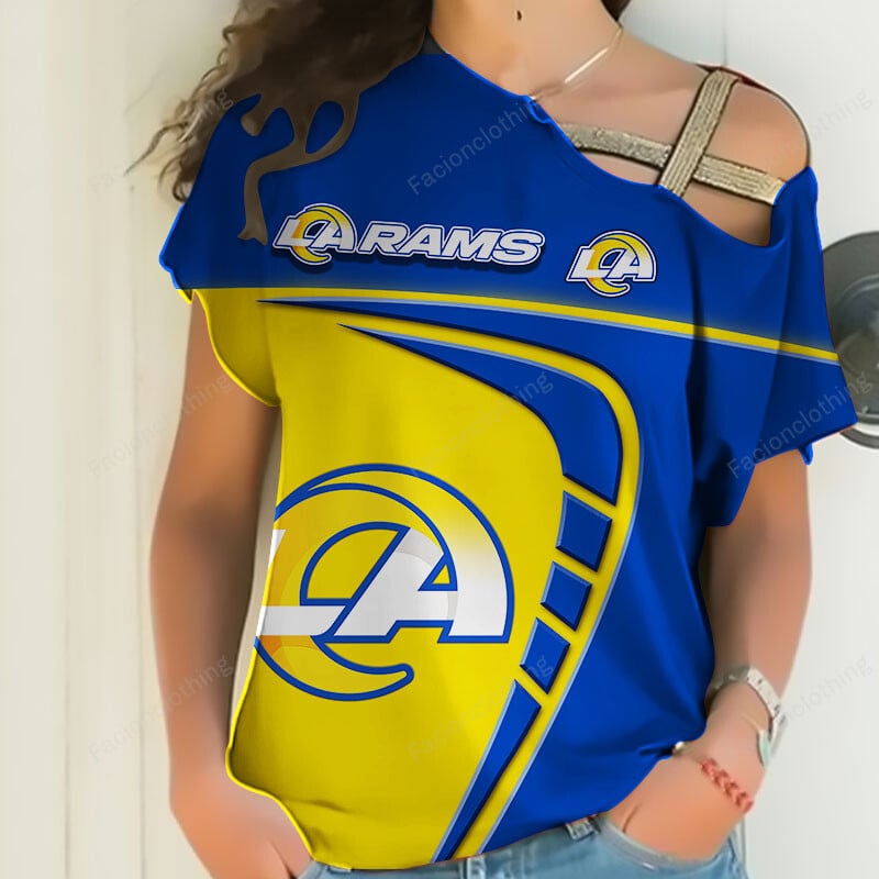 Sportswearmerch Los Angeles Rams NFL Personalized Strapless Sleeve Short For Fan