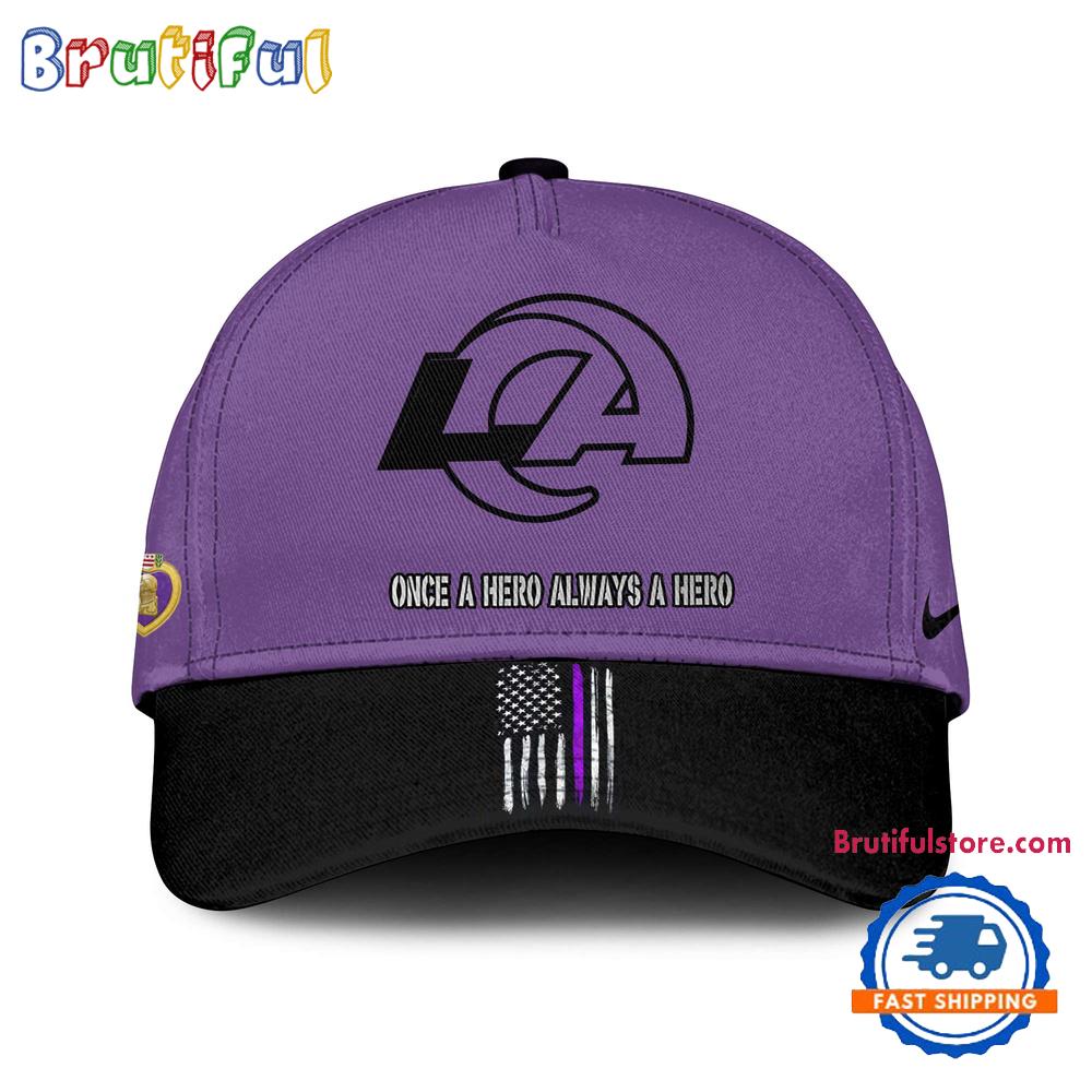 Sportswearmerch Los Angeles Rams NFL Purple Heart Day Classic Cap For Fan