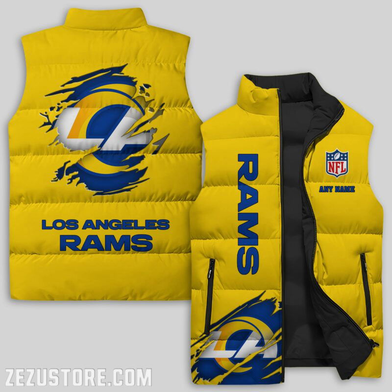 Sportswearmerch Los Angeles Rams NFL Sleeveless Puffer Jacket For Fans
