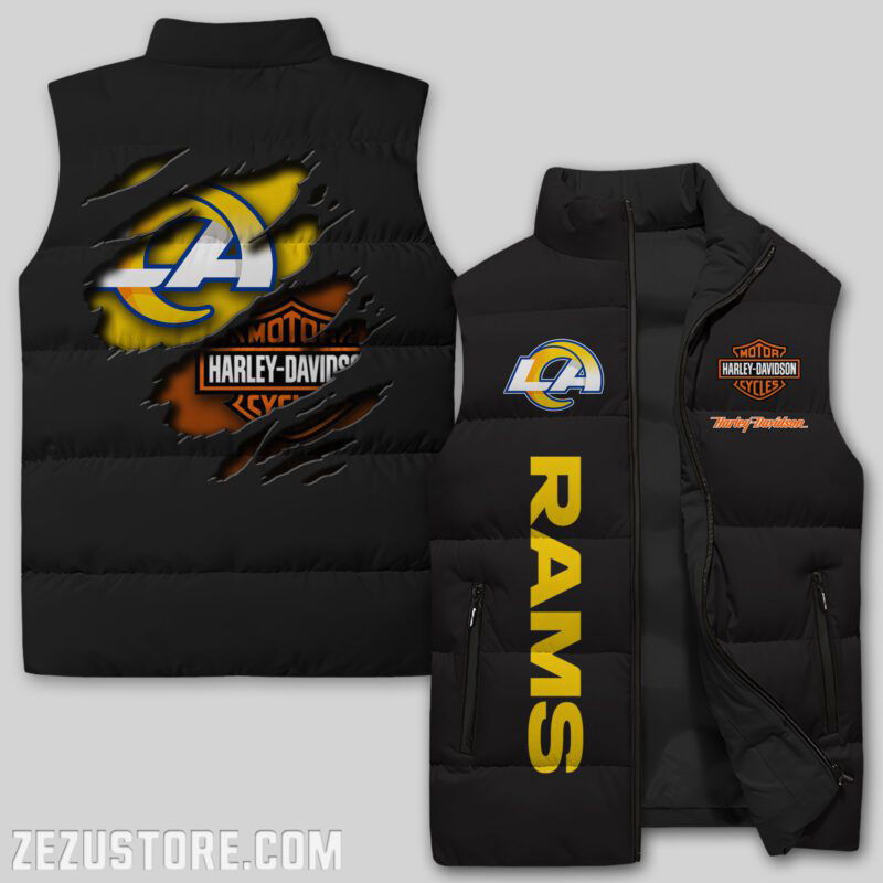 Sportswearmerch Los Angeles Rams NFL Sleeveless Puffer Jacket For Fans
