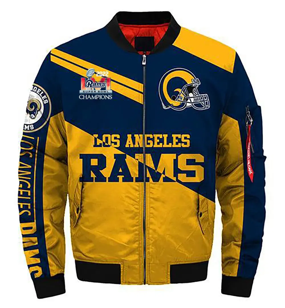 Sportswearmerch Los Angeles Rams NFL Super Bowl LVI Champions Bomber Jacket For Fan