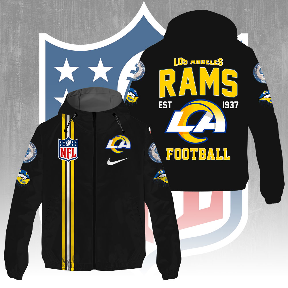 Sportswearmerch Los Angeles Rams NFL Windbreaker Jacket For Fan