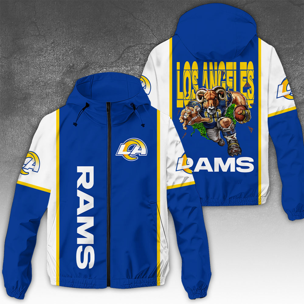 Sportswearmerch Los Angeles Rams NFL Windbreaker Jacket For Fan