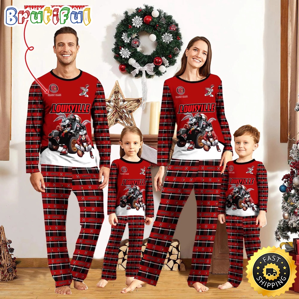 Sportswearmerch Louisville Cardinals NCAA Personalized Pajamas Family For Fan
