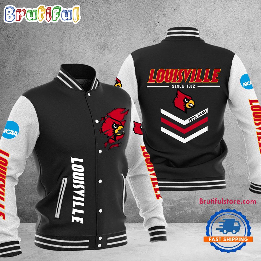 Sportswearmerch Louisville Cardinals NCAA Personalized Personalized Baseball Jacket For Fan