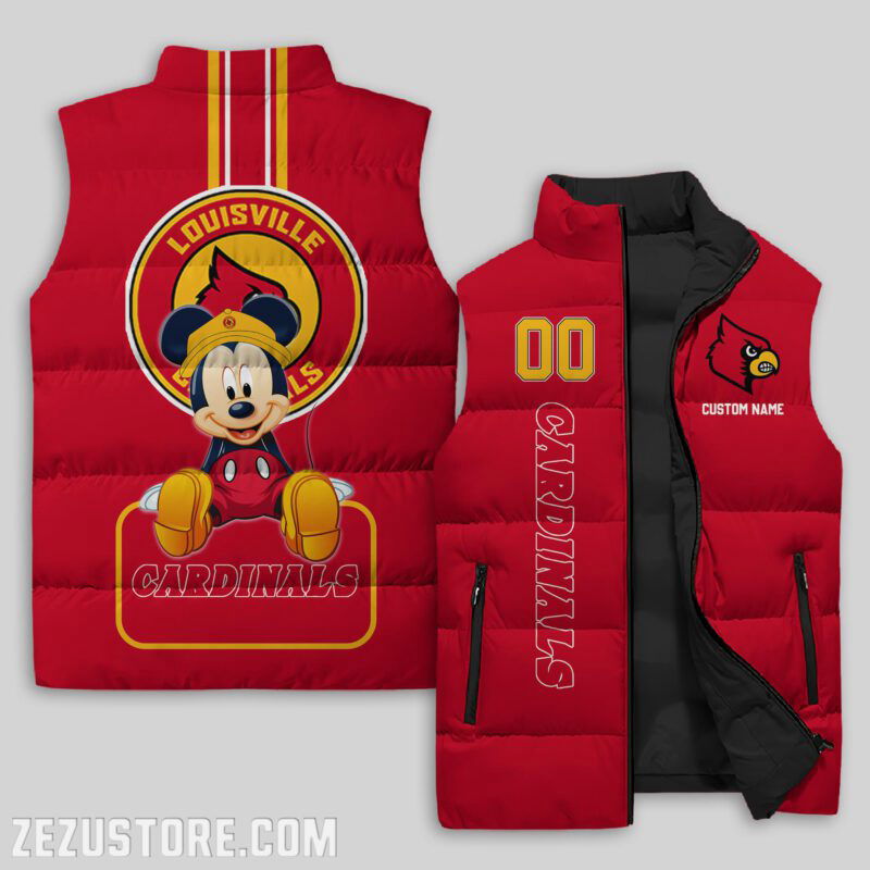 Sportswearmerch Louisville Cardinals NCAA Sleeveless Puffer Jacket For Fans