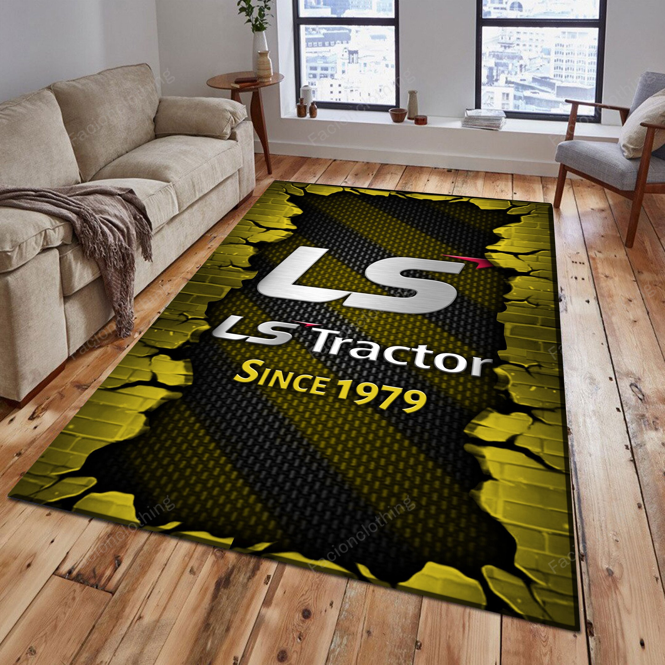 Sportswearmerch LS Tractor Personalized Rug For Fan
