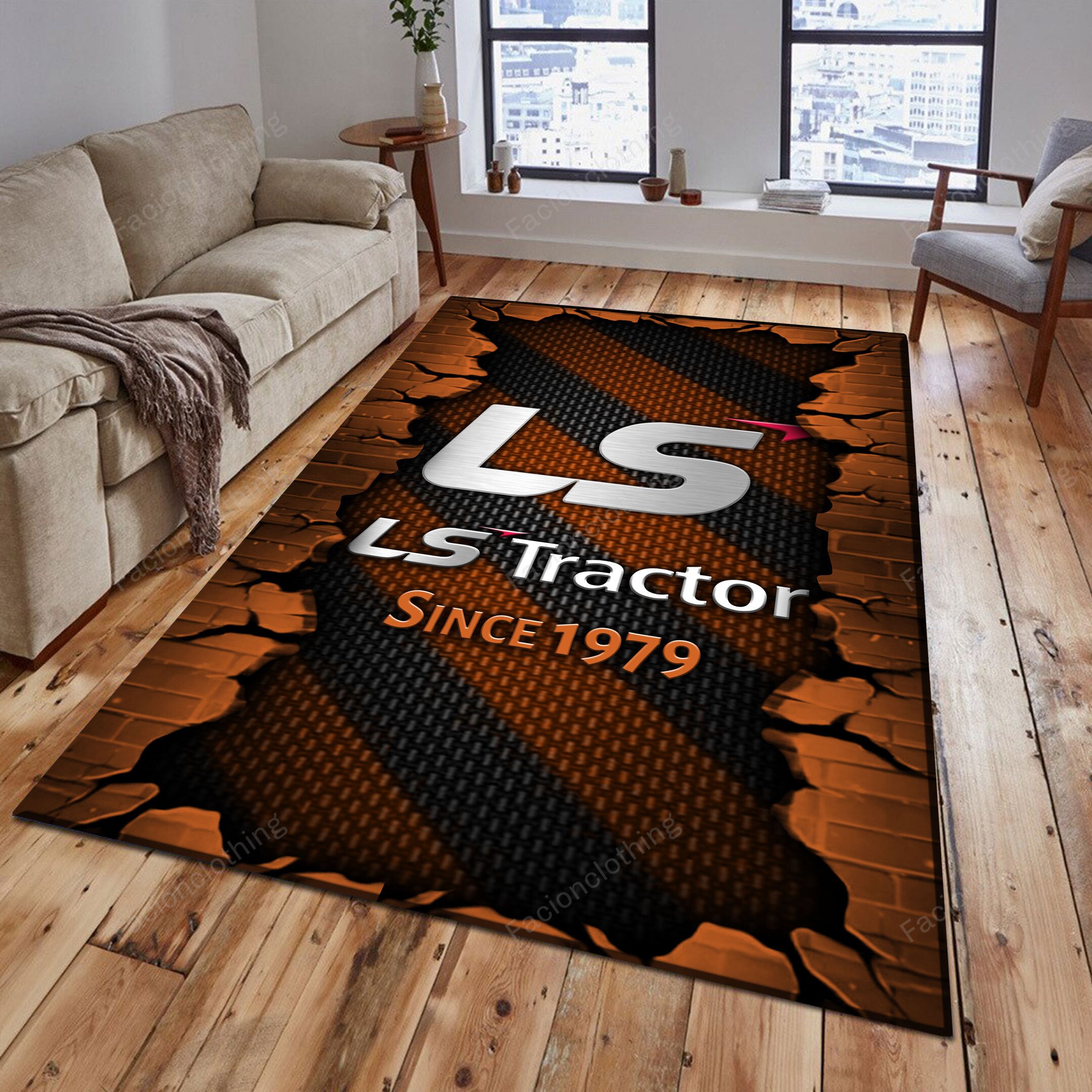 Sportswearmerch LS Tractor Personalized Rug For Fan