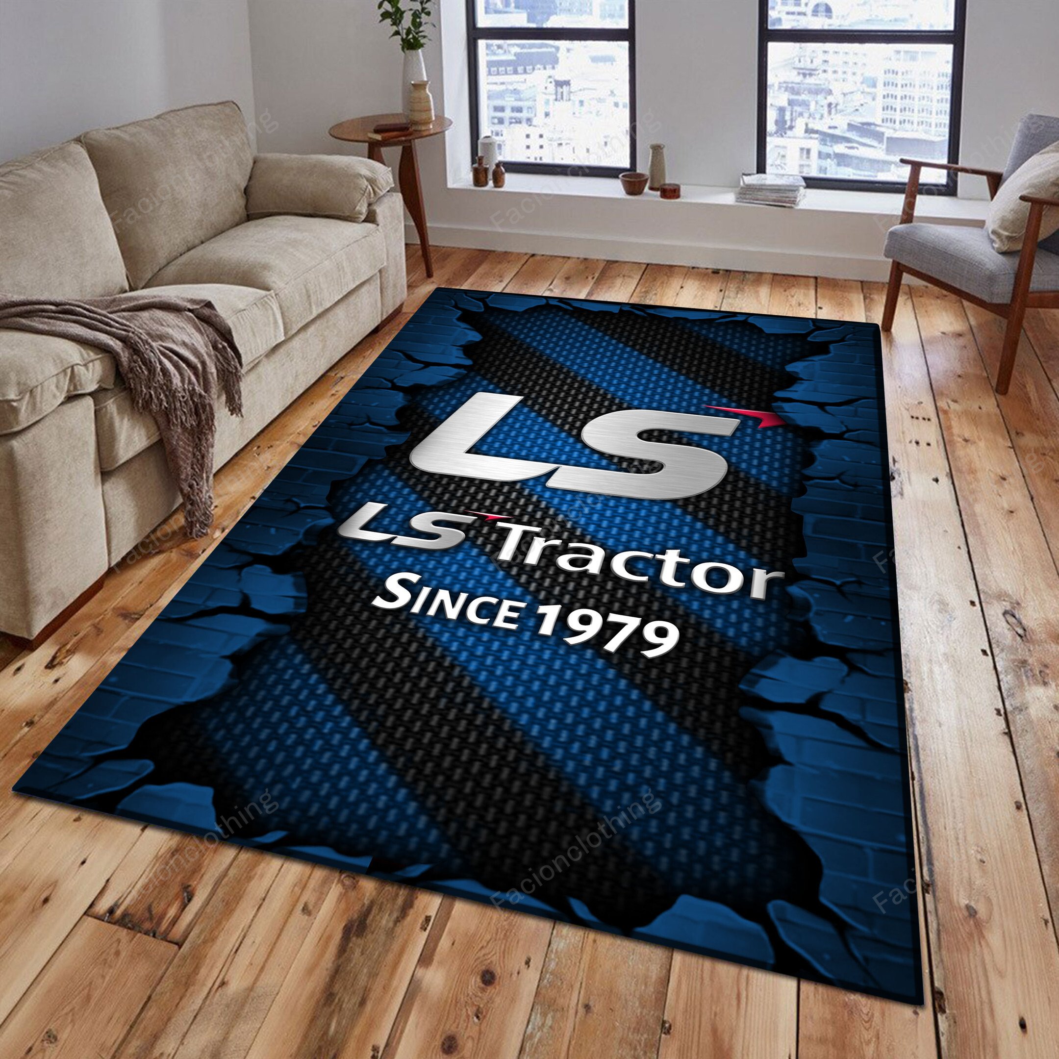 Sportswearmerch LS Tractor Personalized Rug For Fan
