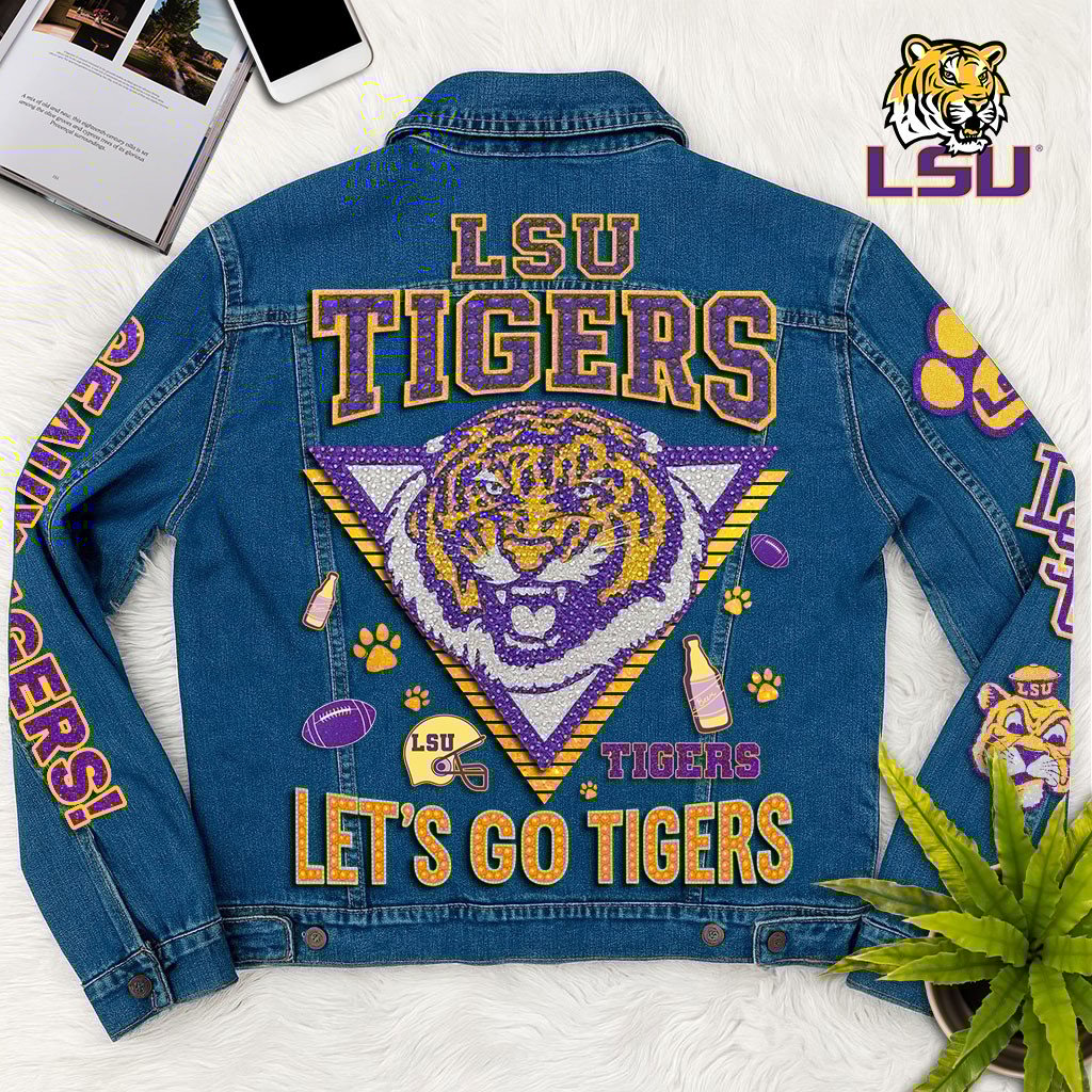 Sportswearmerch LSU Tigers Denim Jacket Gift For Fans