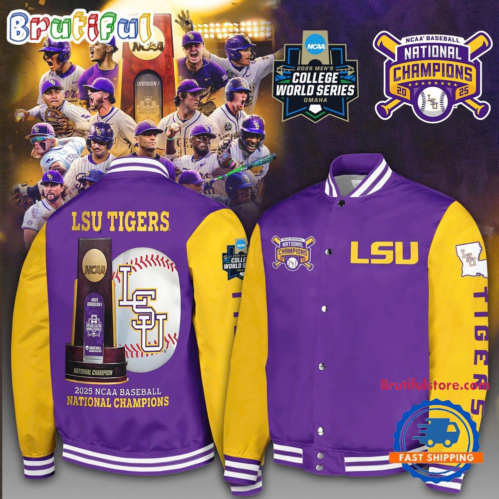 Sportswearmerch LSU Tigers NCAA Champions Baseball Jacket For Fan