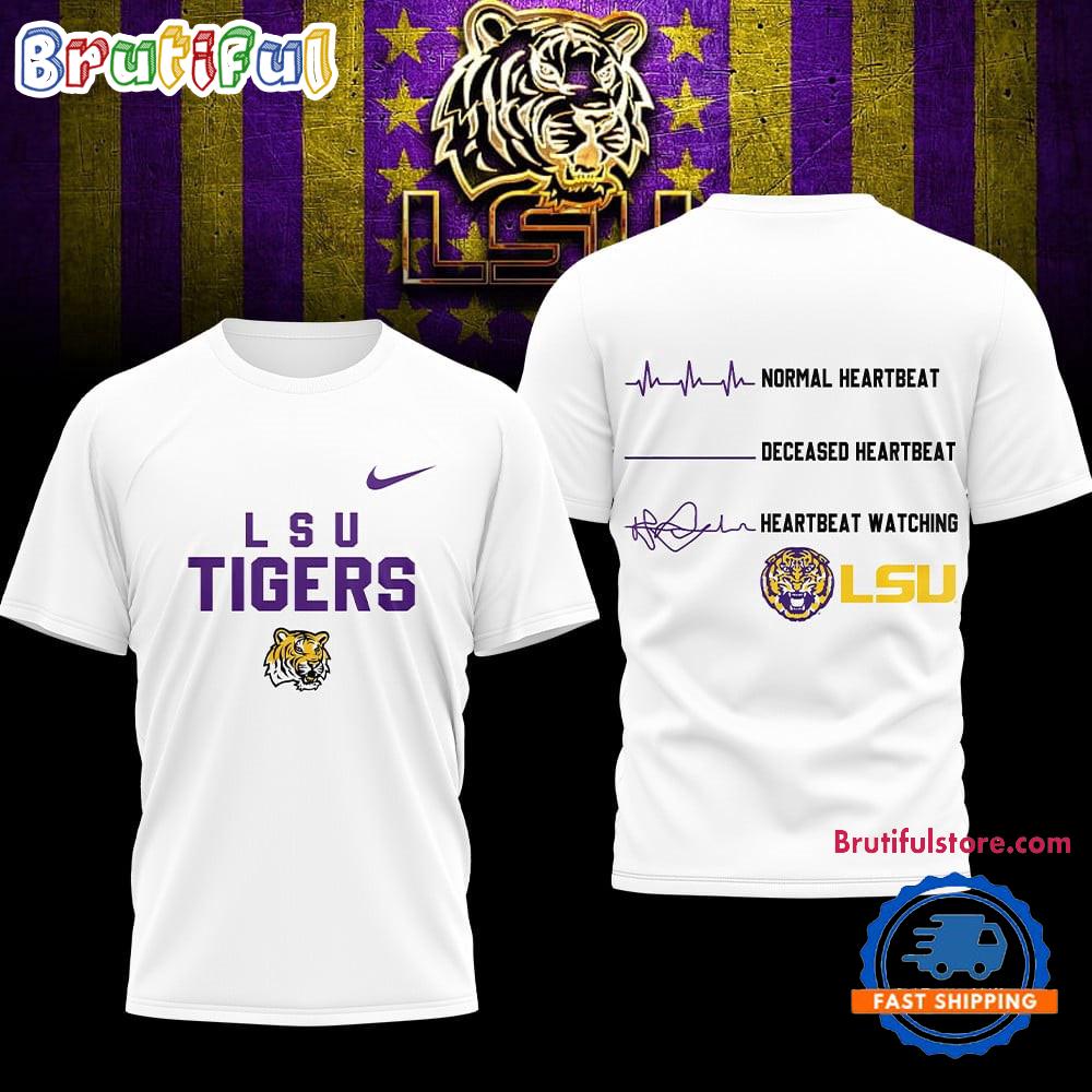 Sportswearmerch Lsu Tigers NCAA Heartbeat T-Shirt For Fan