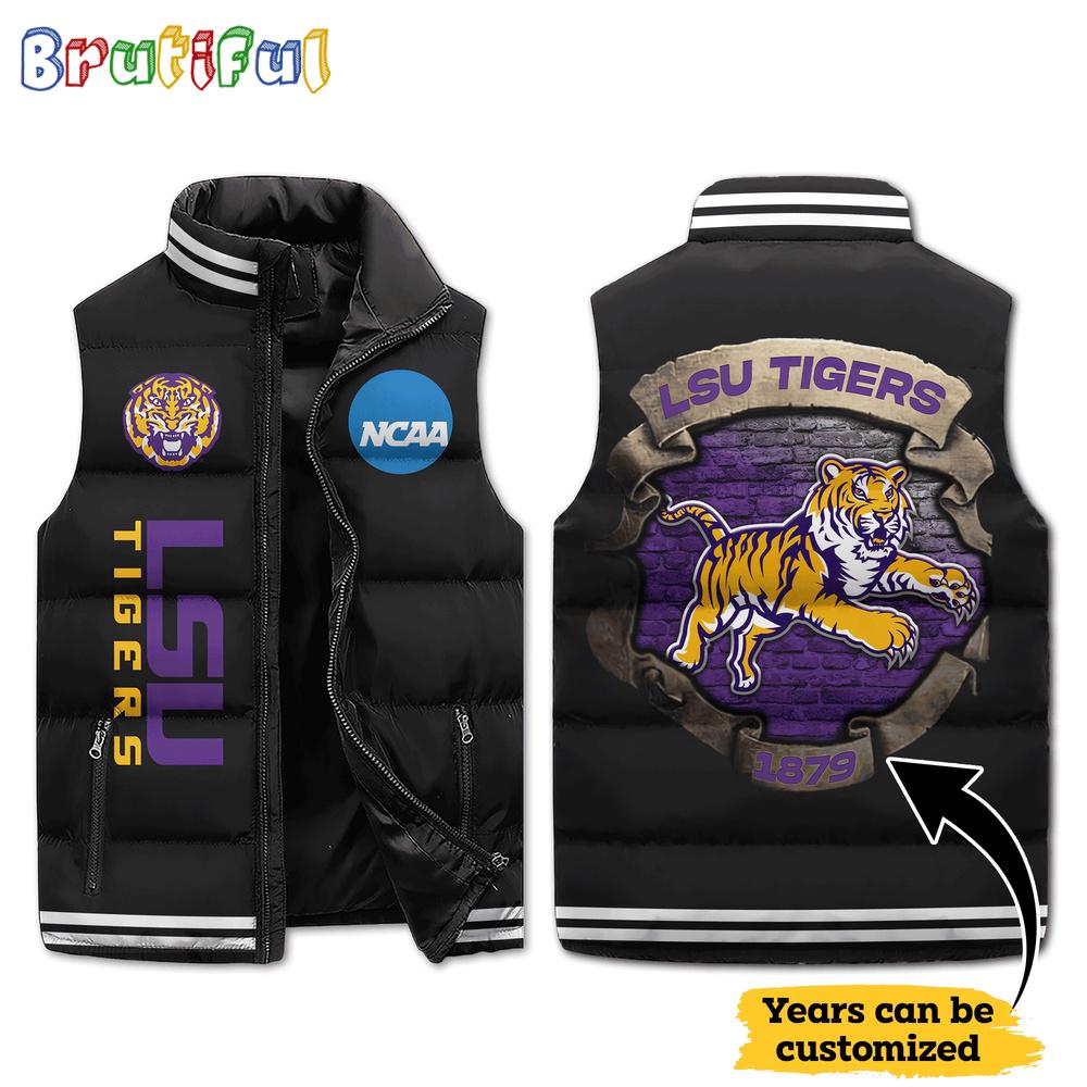 Sportswearmerch LSU Tigers NCAA Sleeveless Puffer Jacket For Fan