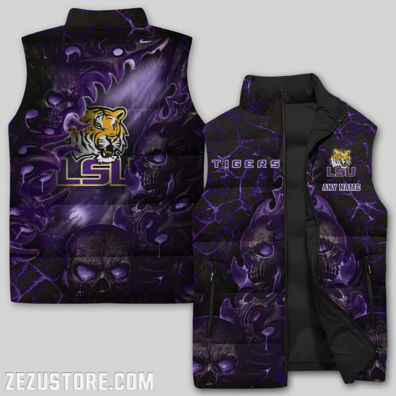 Sportswearmerch LSU Tigers NCAA Sleeveless Puffer Jacket For Fans