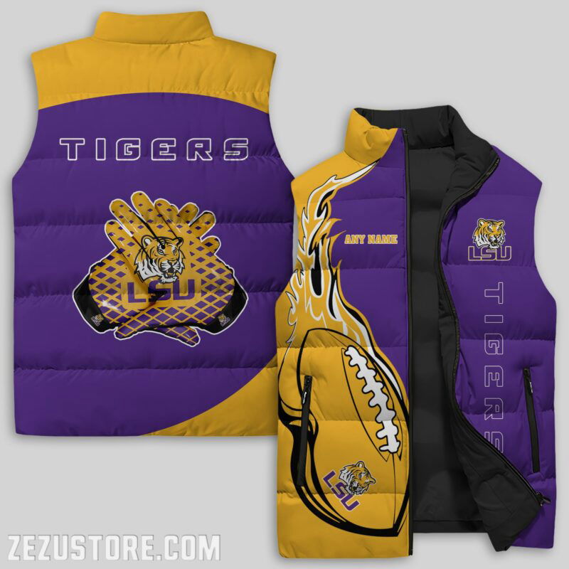 Sportswearmerch LSU Tigers NCAA Sleeveless Puffer Jacket For Fans