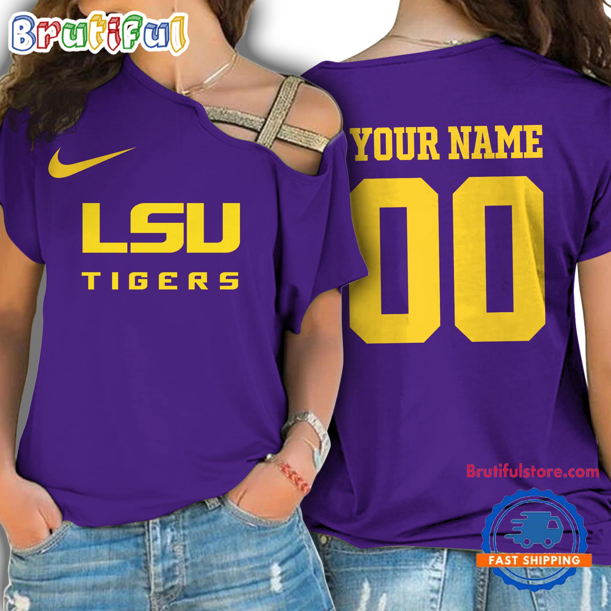 Sportswearmerch LSU Tigers NCAA Strapless Sleeve Short For Fan