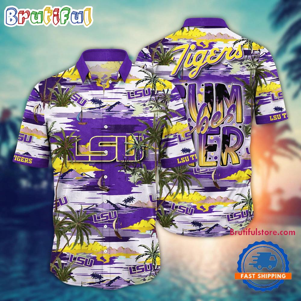Sportswearmerch LSU Tigers NCAA Summer Beach Personalized Hawaiian Shirt For Fan