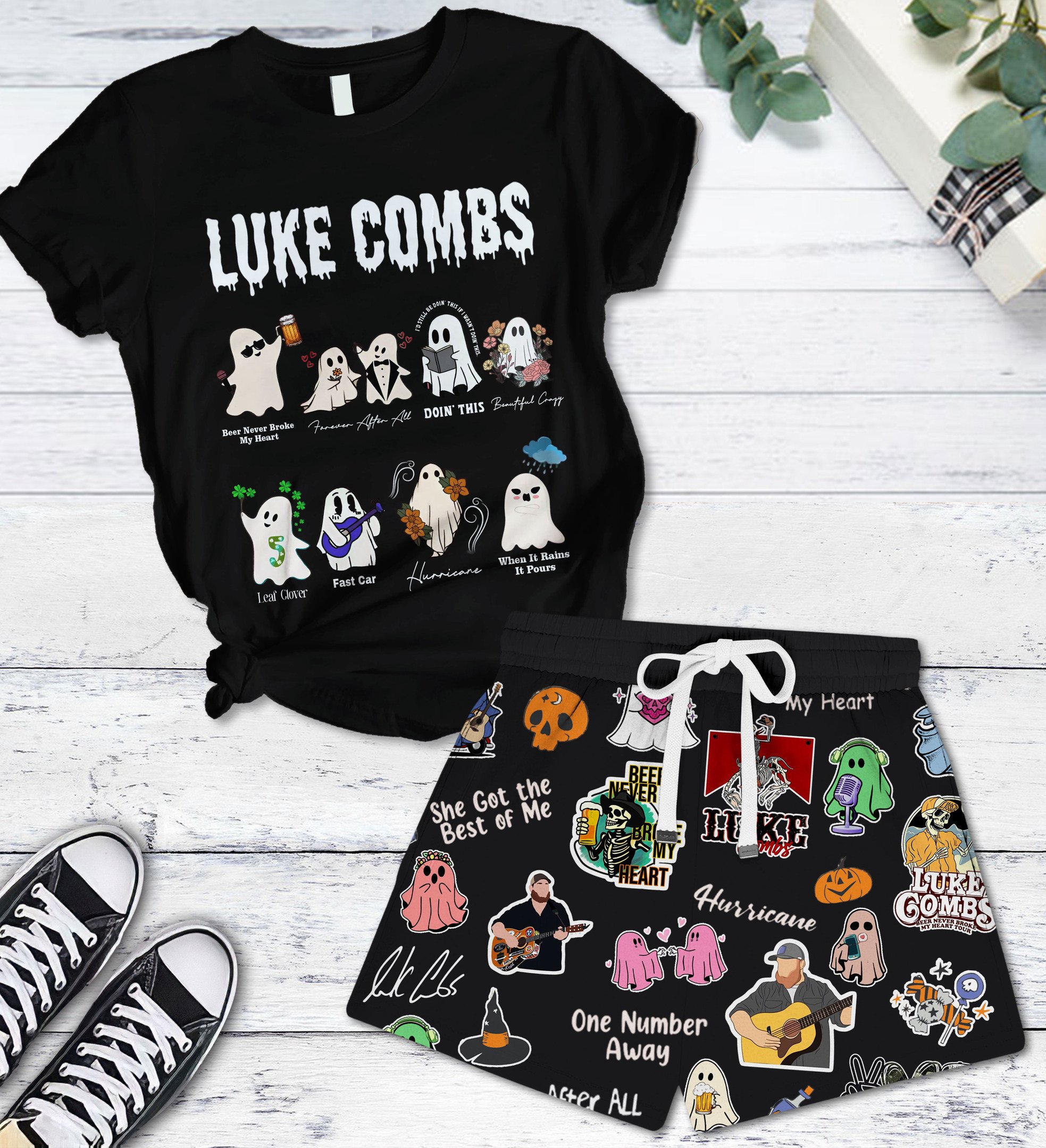 Sportswearmerch Luke Combs Short Pajamas Set Gifts For Fans