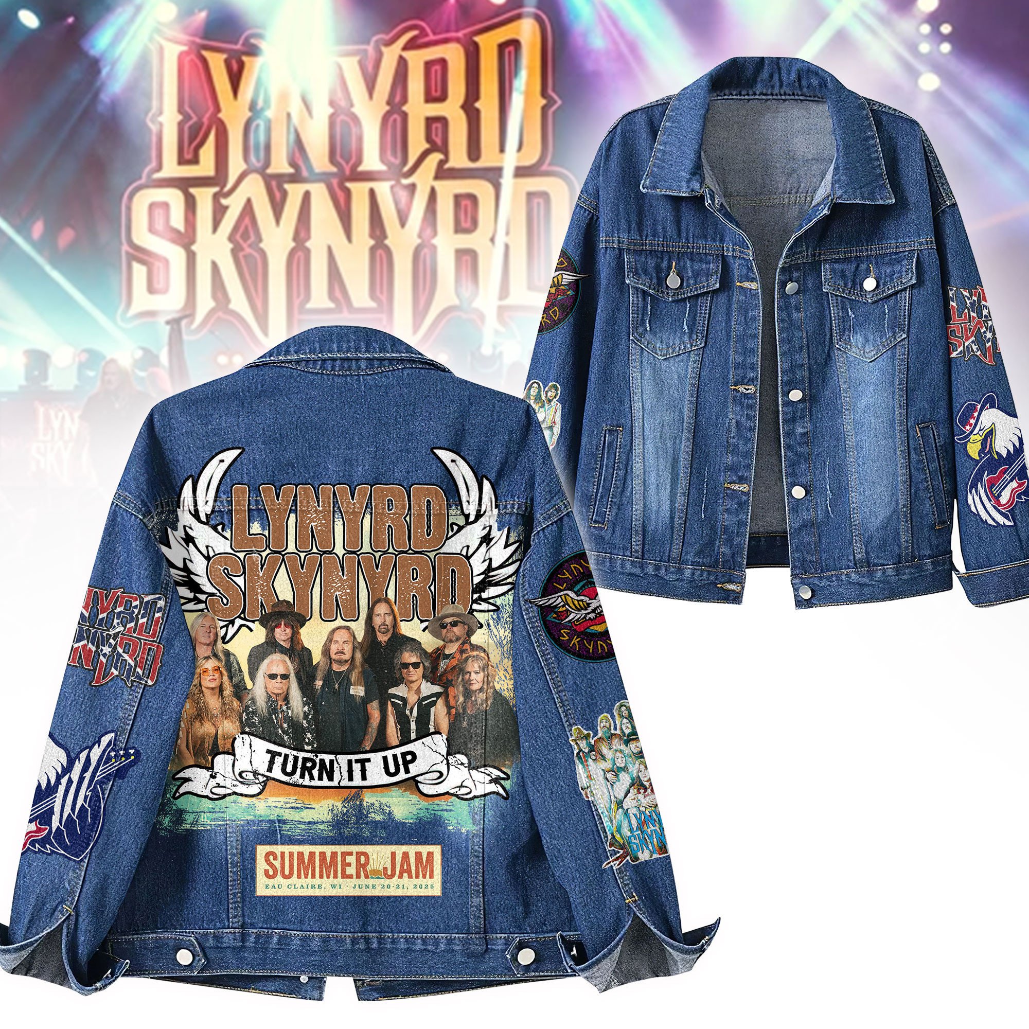 Sportswearmerch Lynyrd Skynyrd Denim Jacket Gift For Fans