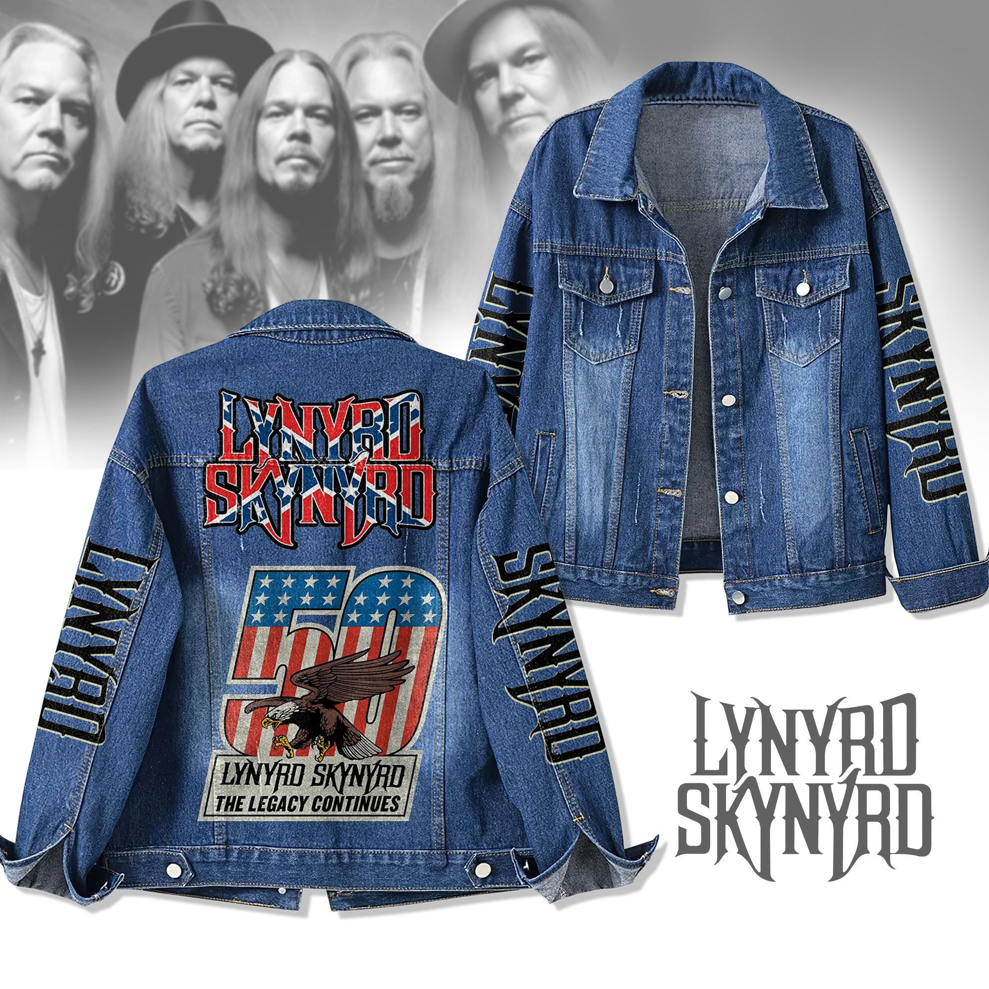 Sportswearmerch Lynyrd Skynyrd Denim Jacket Gift For Fans