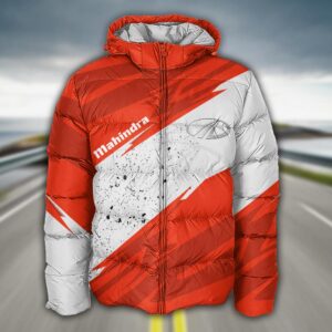 Sportswearmerch Mahindra Tractor Puffer Jacket For Fan