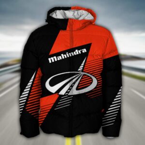 Sportswearmerch Mahindra Tractor Puffer Jacket For Fan