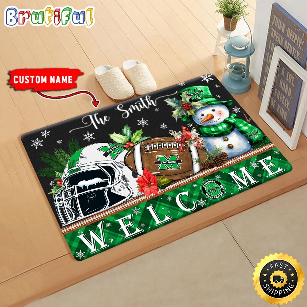 Sportswearmerch Marshall Thundering Herd NCAA Christmas Doormat For Fan