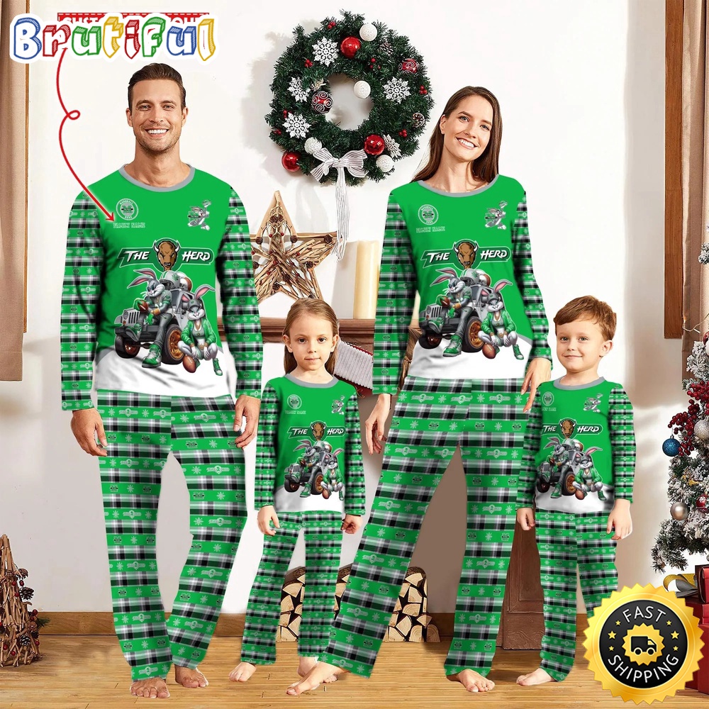 Sportswearmerch Marshall Thundering Herd NCAA Personalized Pajamas Family For Fan