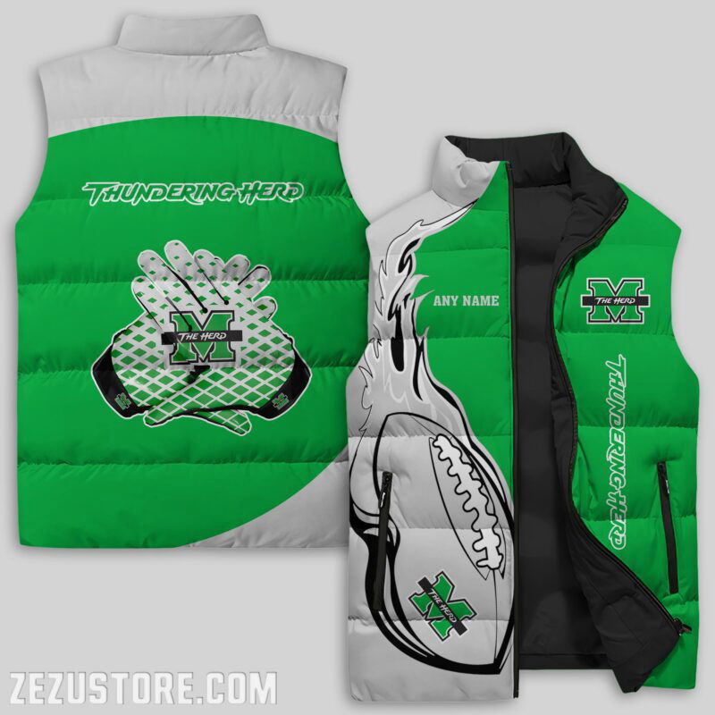 Sportswearmerch Marshall Thundering Herd NCAA Sleeveless Puffer Jacket For Fans